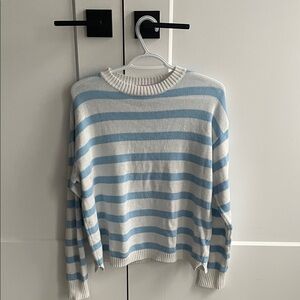 edikted blue and white striped sweater – size small
